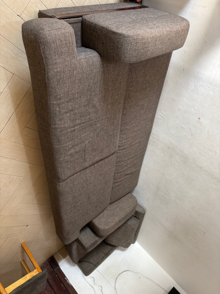 sofa cum bed with 2 side sofas  - 6