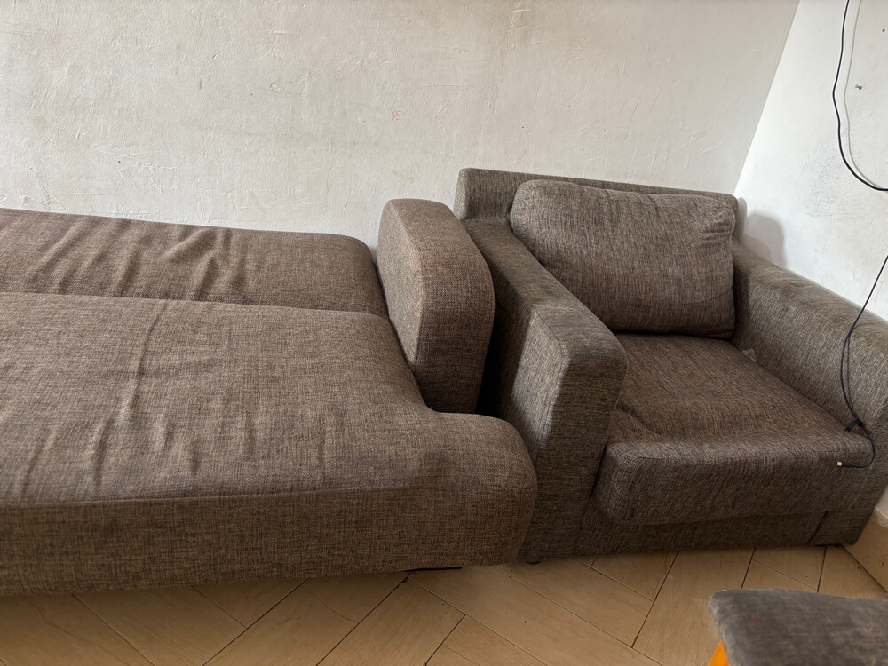 sofa cum bed with 2 side sofas  - 1