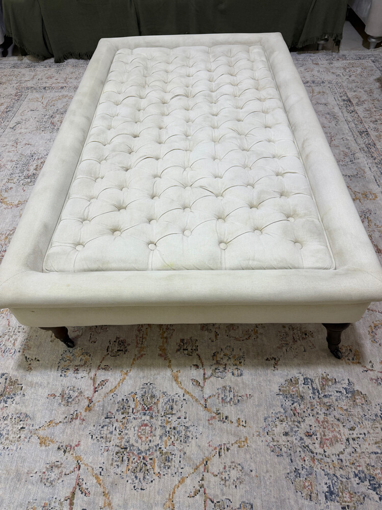 tufted ottoman coffee table - 1