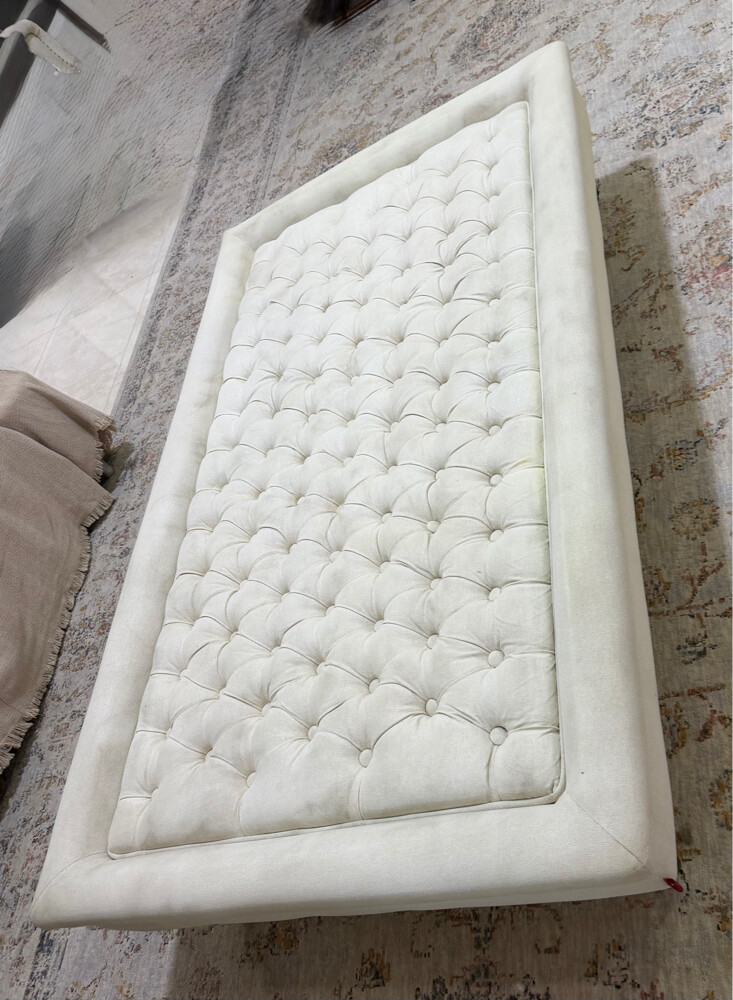 tufted ottoman coffee table - 2