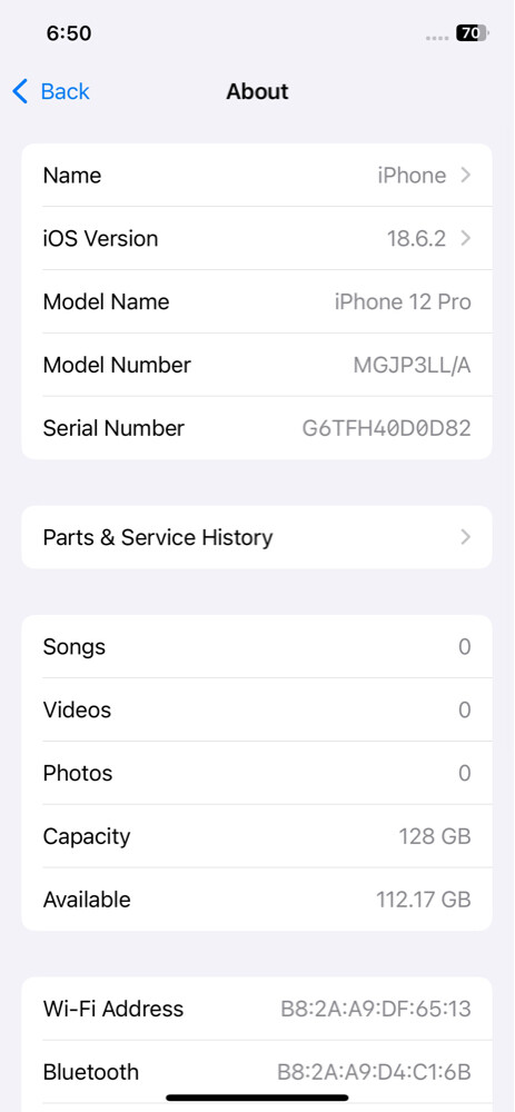 iphone 12Pro /128GB - 8