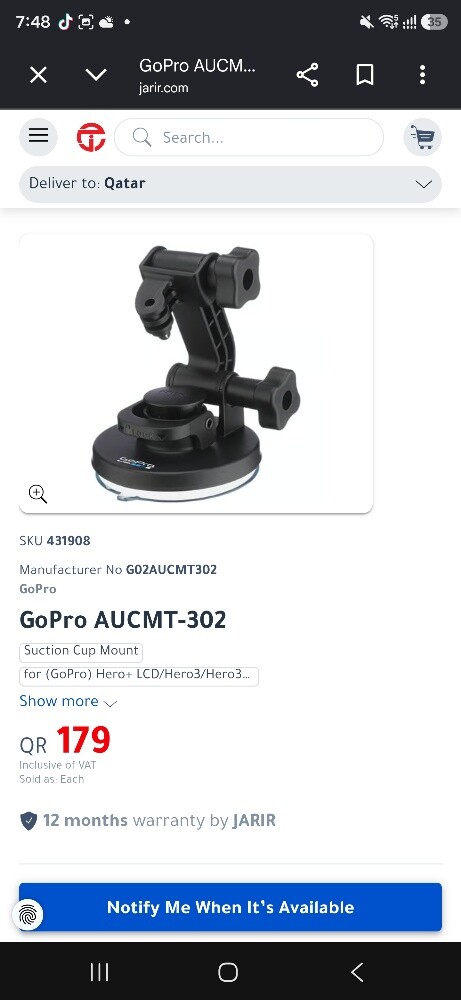 GoPro Suction Cup Mount - 2