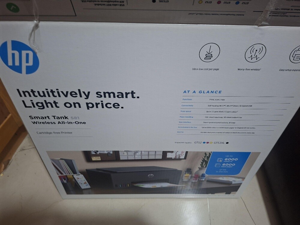 Hp smart tank 581 with ink full + b - 12