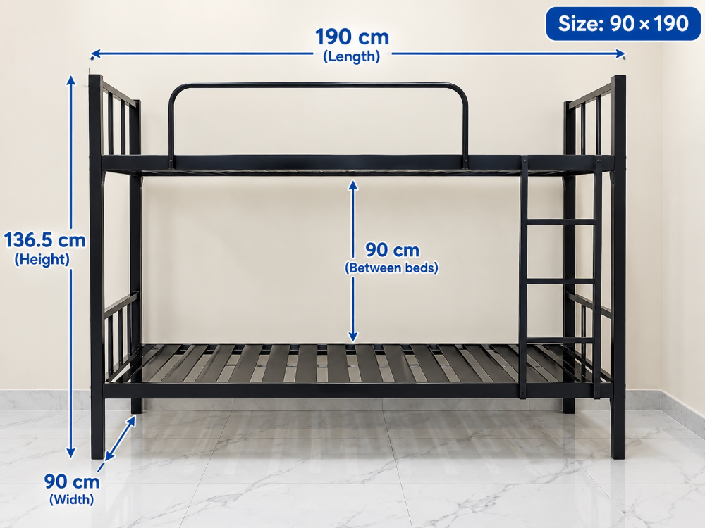 Heavy Duty Bunk Bed
Size 90*190 - 1