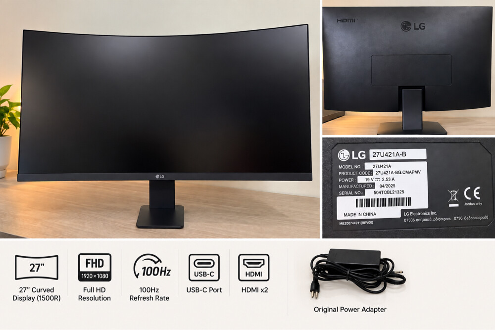 LG 27-inch curved monitor for sale. - 1