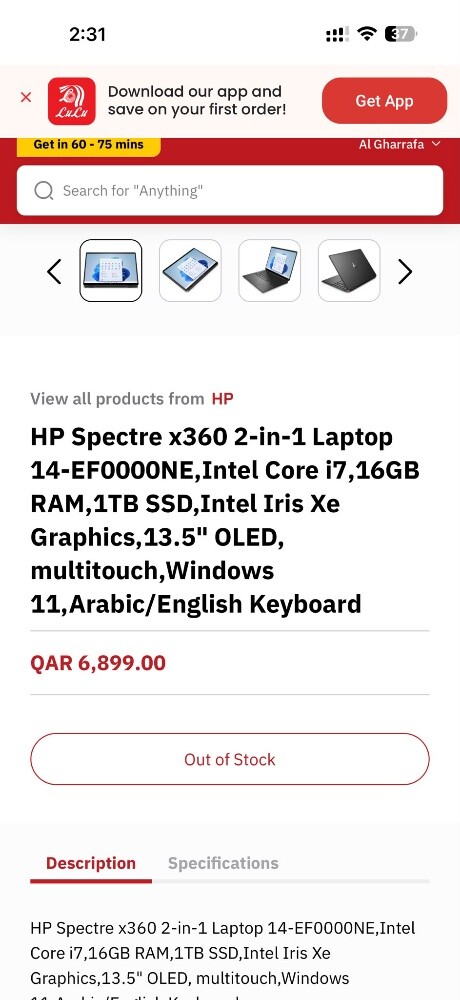 A brand-new, high-spec laptop—never - 2