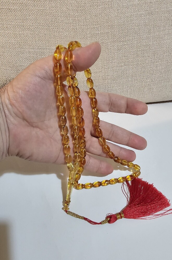 مسباح كهرمان شفاف معسل - 1