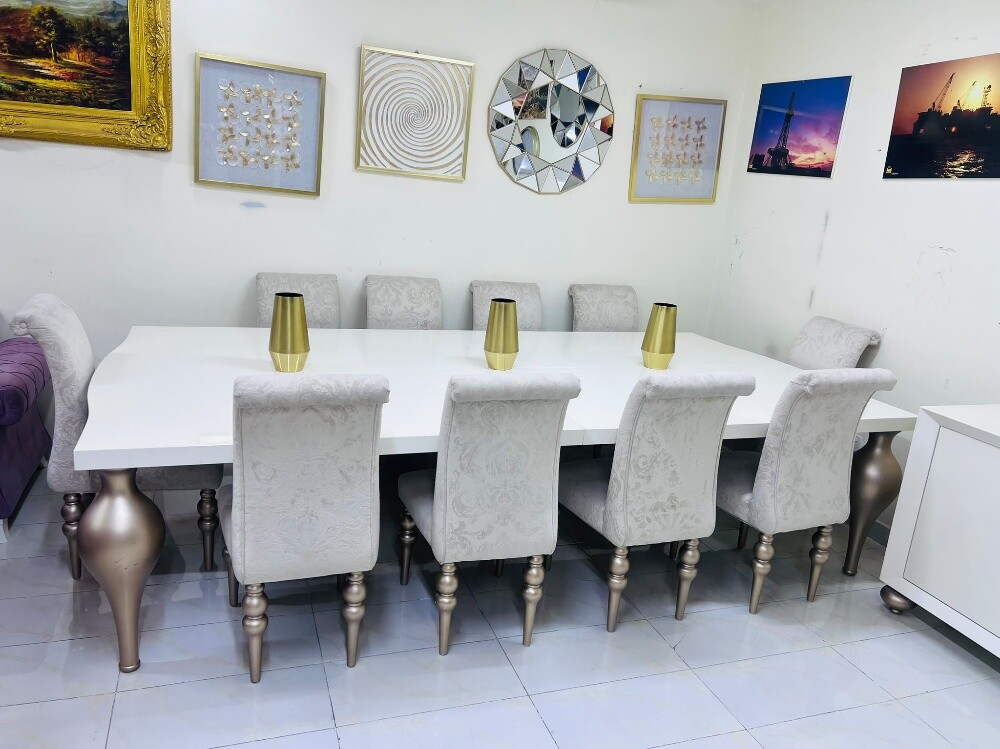 luxury Dining Table Set 12 Chair - 1