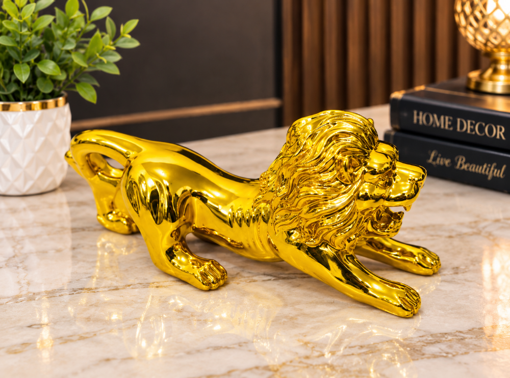Golden Lion Figurine - 2