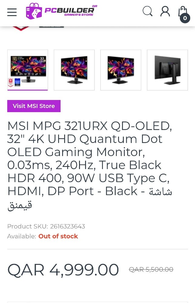 4K Oled Gaming Monitor 32" - 4