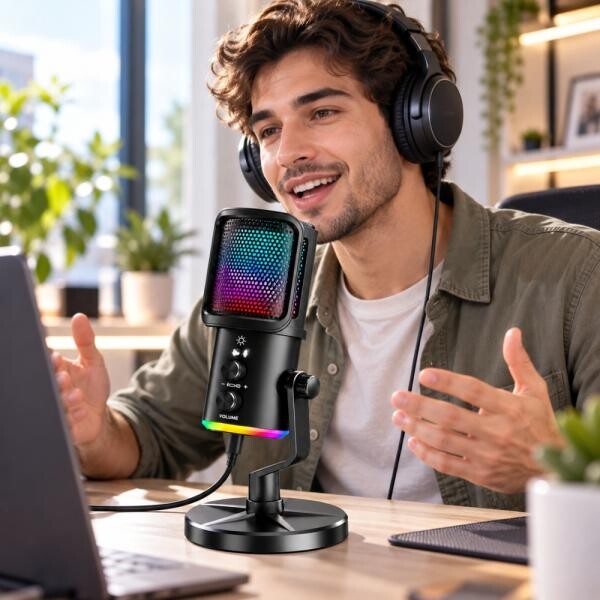 USB RGB Condenser Gaming Mic - 2