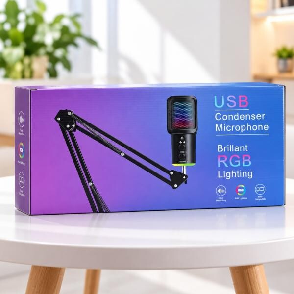 USB RGB Gaming Mic with Boom Arm - 3