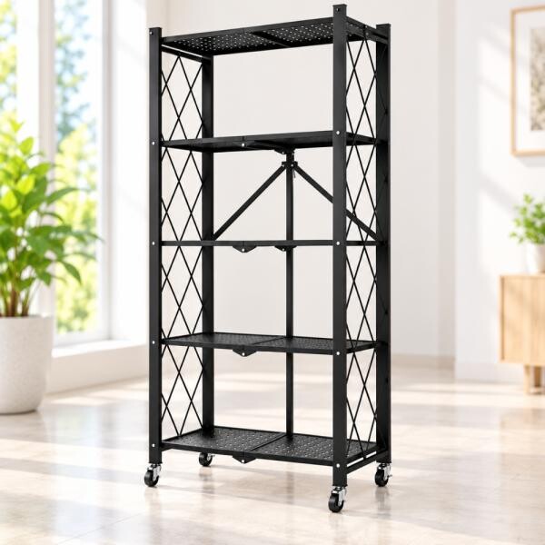 Foldable 5 Tier Storage Trolley - 1