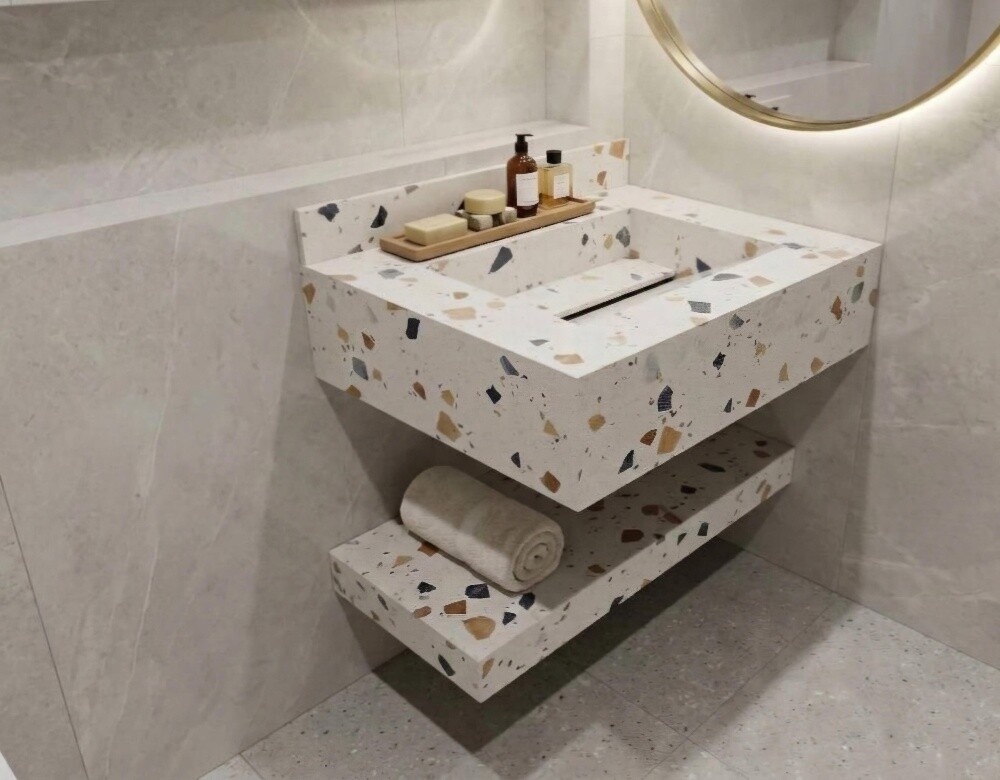 Wash Basin with Down Shelf - 1