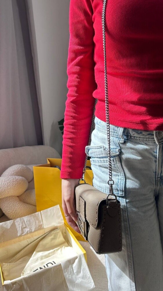 Fendi Baguette Mini Grey - 7