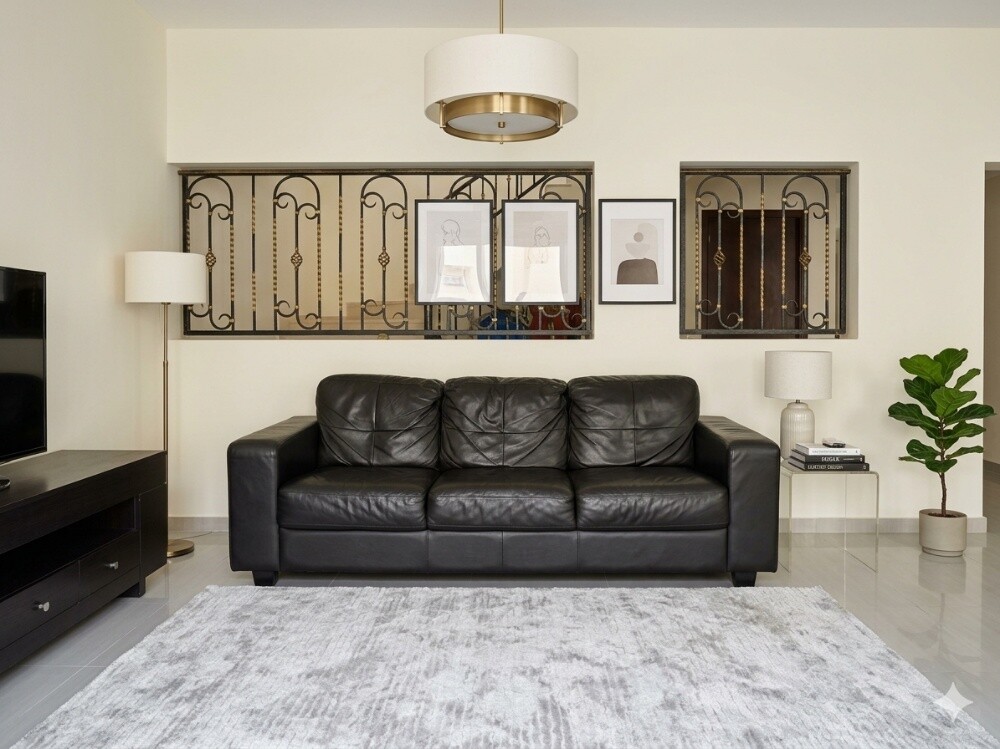 Luxurious leather sofa set for sale - 3