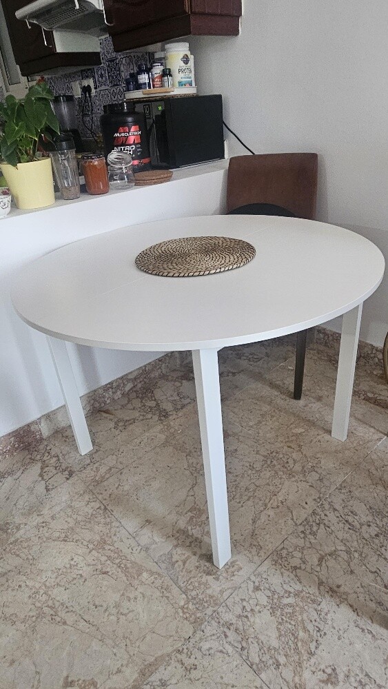 ikea white dining table - 1