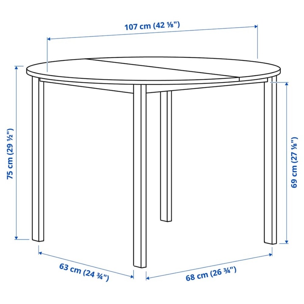 ikea white dining table - 2