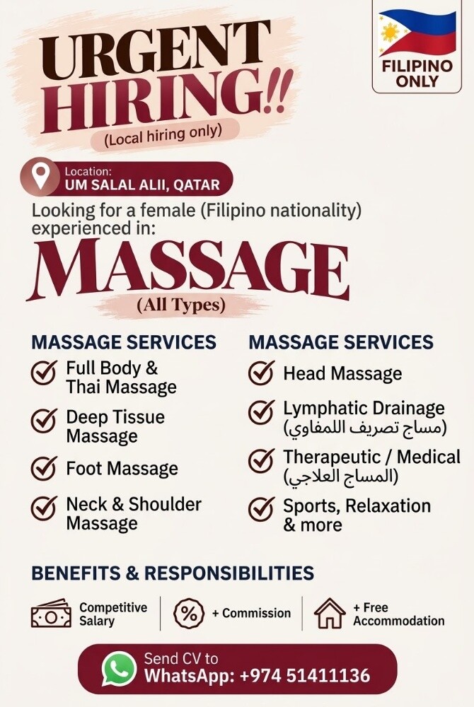 1 Hairdresser - 1 Massage therapist - 2
