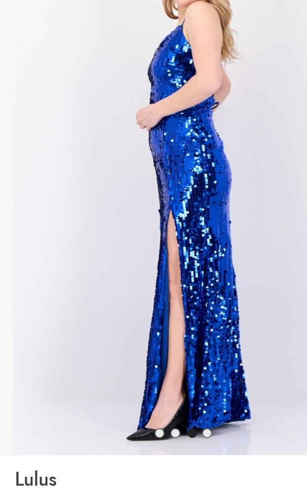 Party sparking bule dress - 2
