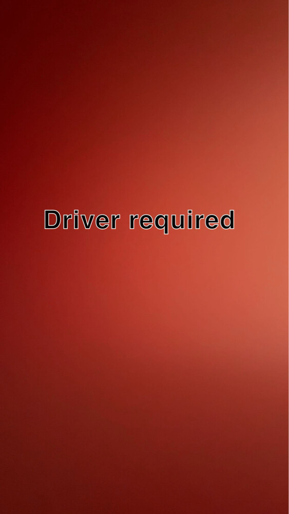 DRIVER REQUIRED - 1