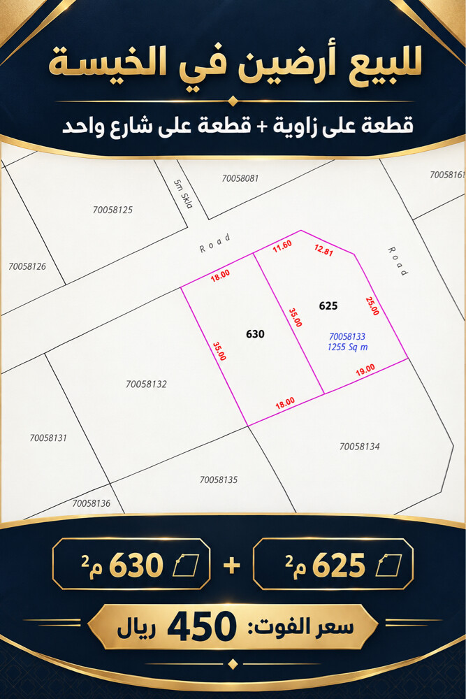 للبيع ارضين في الخسيه - 1