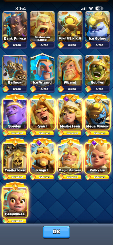 CR Lvl 16, 30 evos, 10 heros  - 2