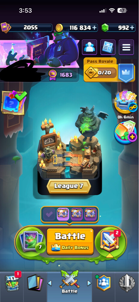 CR Lvl 16, 30 evos, 10 heros  - 5