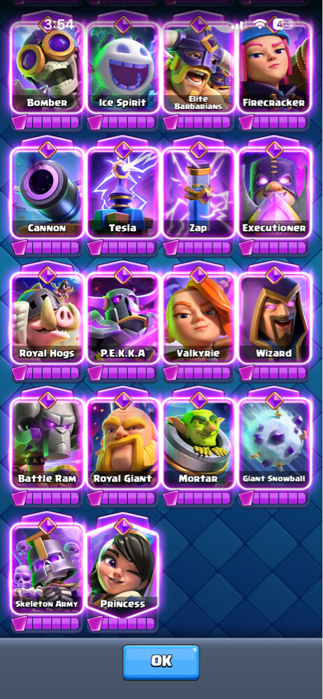 CR Lvl 16, 30 evos, 10 heros  - 11