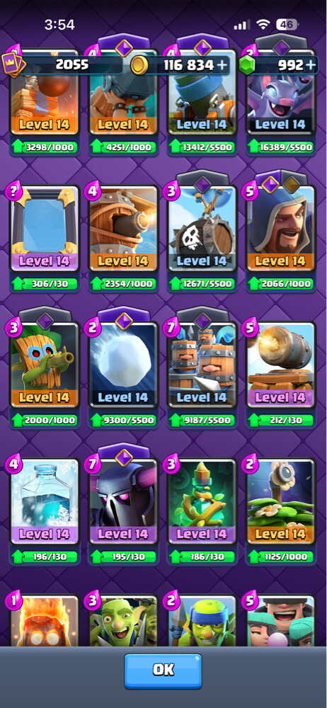 CR Lvl 16, 30 evos, 10 heros  - 9