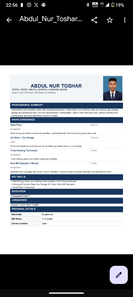 Abdul Nur Toshar - 1