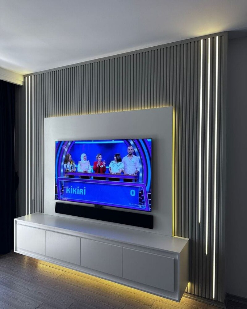 tv decor artificial grass - 4