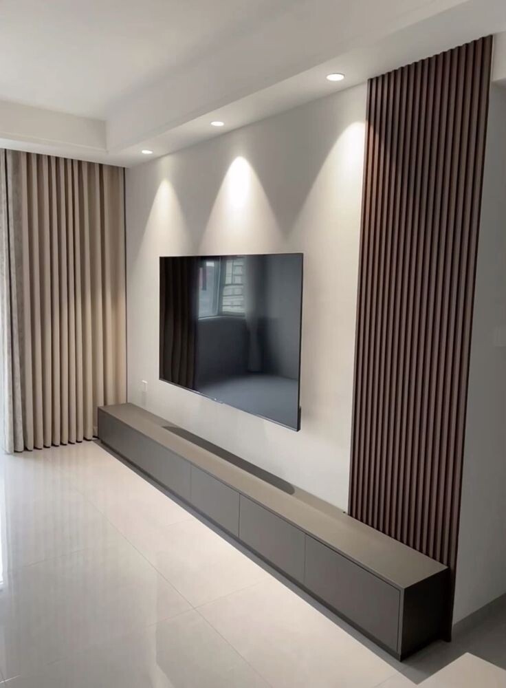 tv decor artificial grass - 2