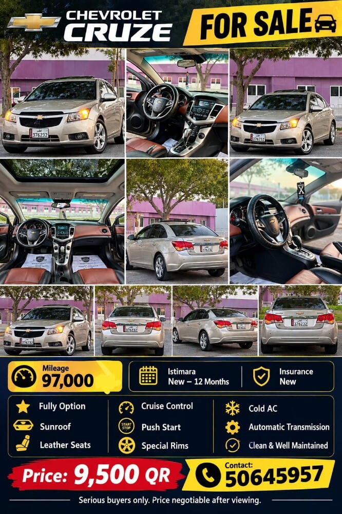 Chevrolet cruze full option 2011 - 10