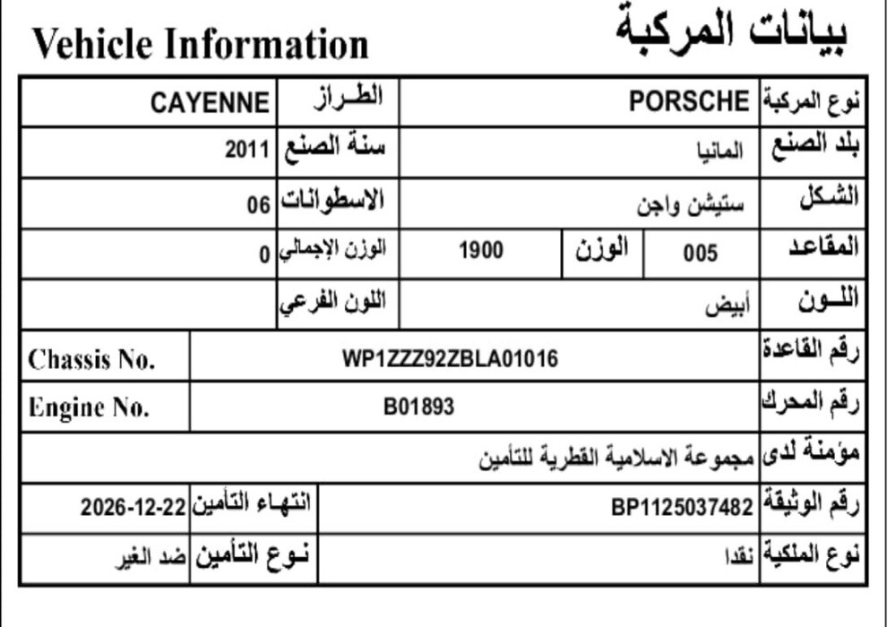 بورشه كايين
٢٠١١ - 7