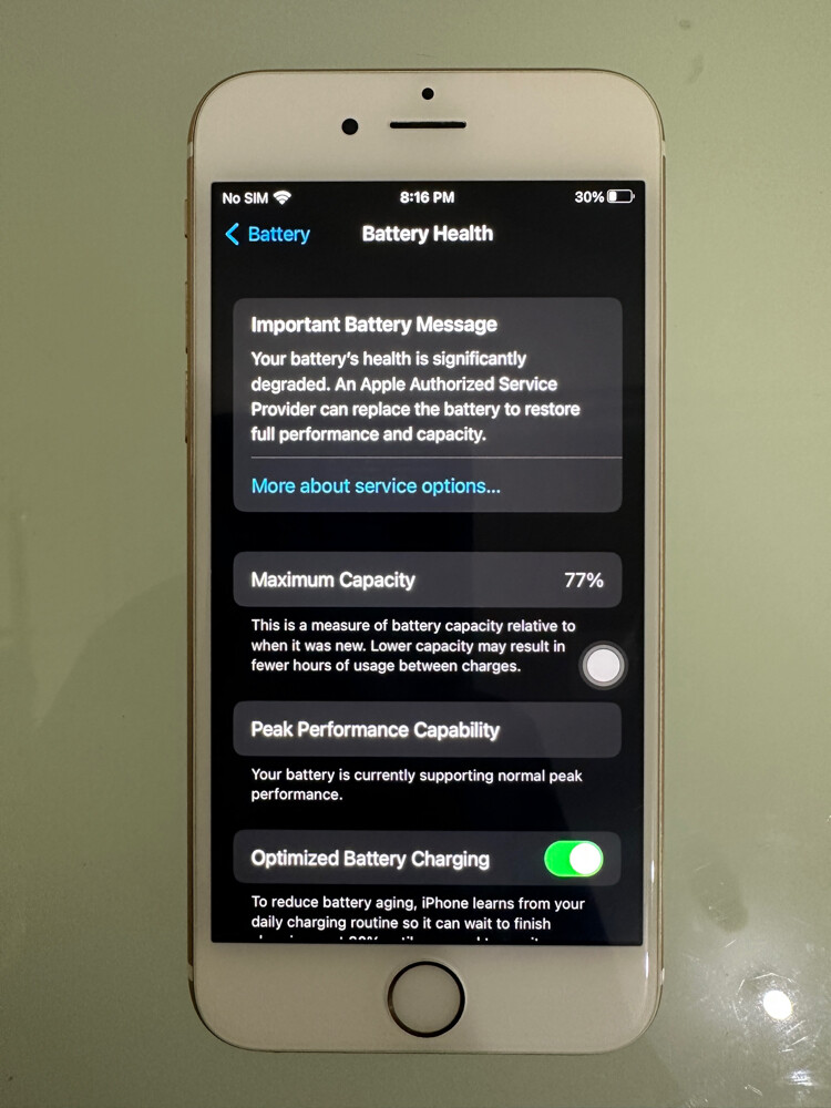 IPhone 6s Gold 32gb (77%) - 5