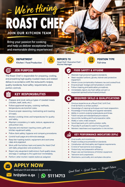 ***HIRING ROAST CHEF*** - 1