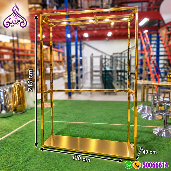 Golden Clothing Display Rack - 3