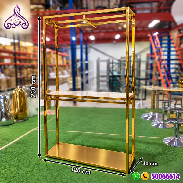 Golden Clothing Display Rack - 4
