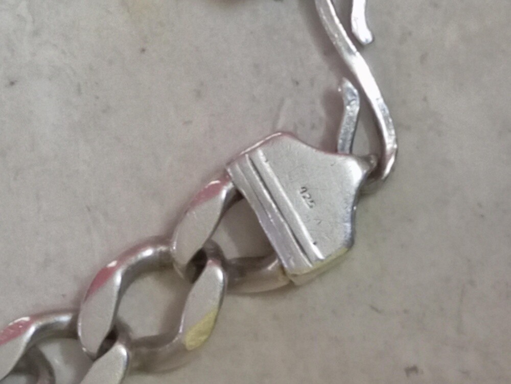 Mens silver bracelet - 2