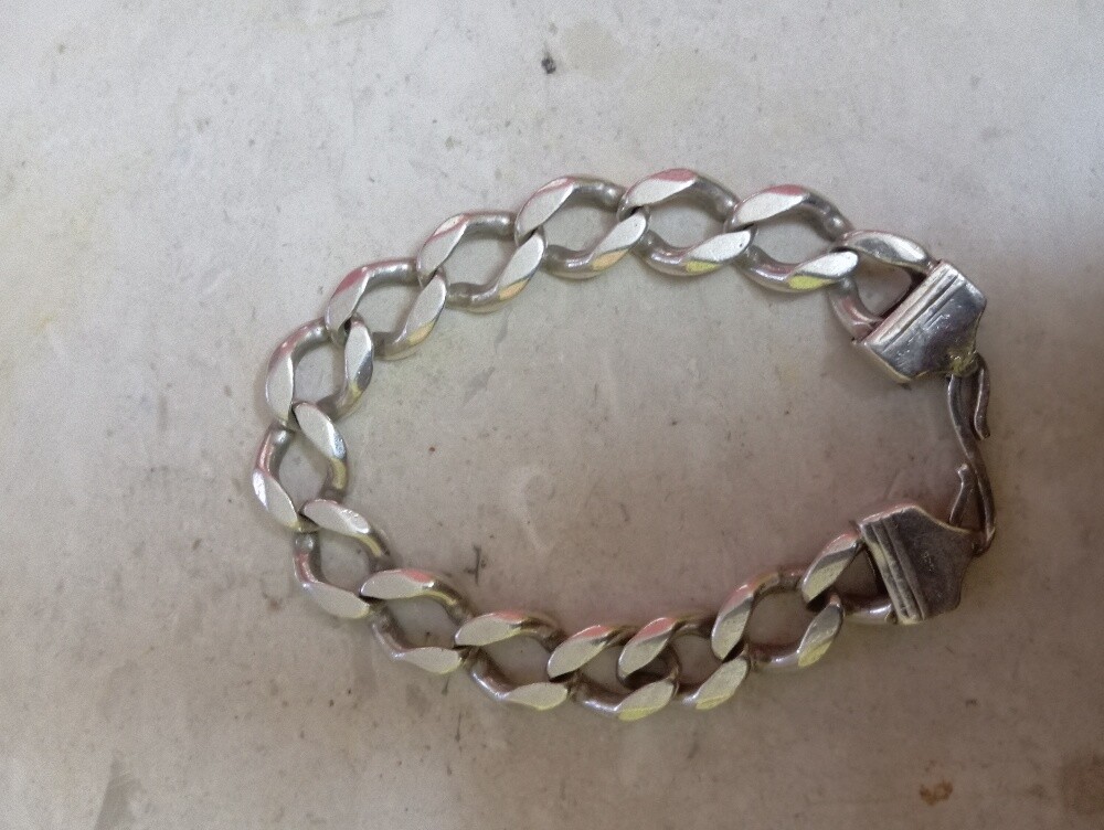 Mens silver bracelet - 1