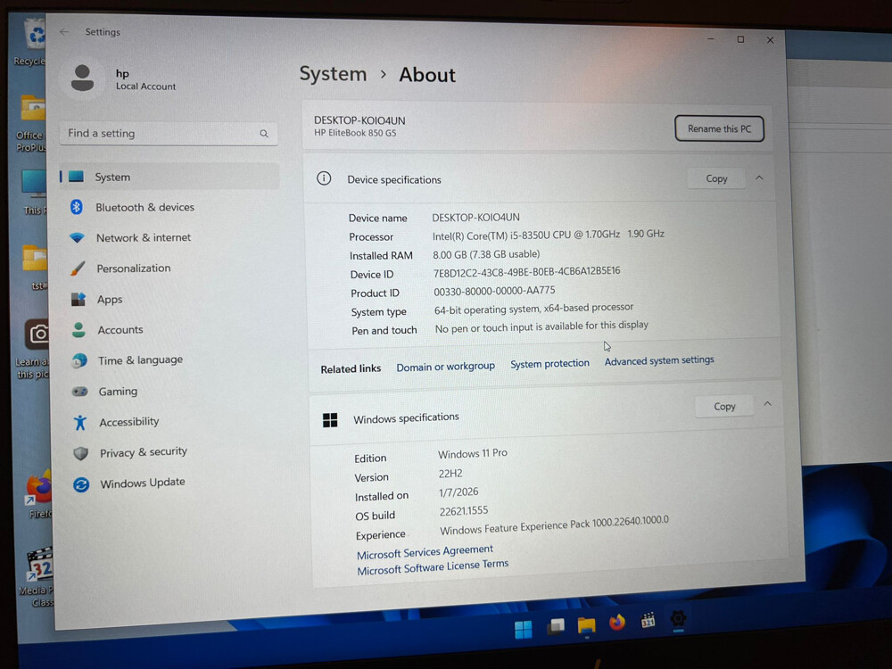 HP Elite–Premium Business Laptop - 7
