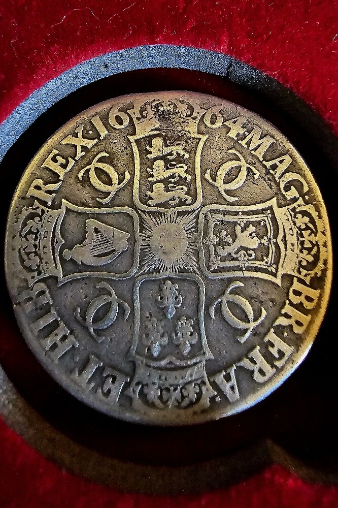 King Charles II Crown 1664 - 4
