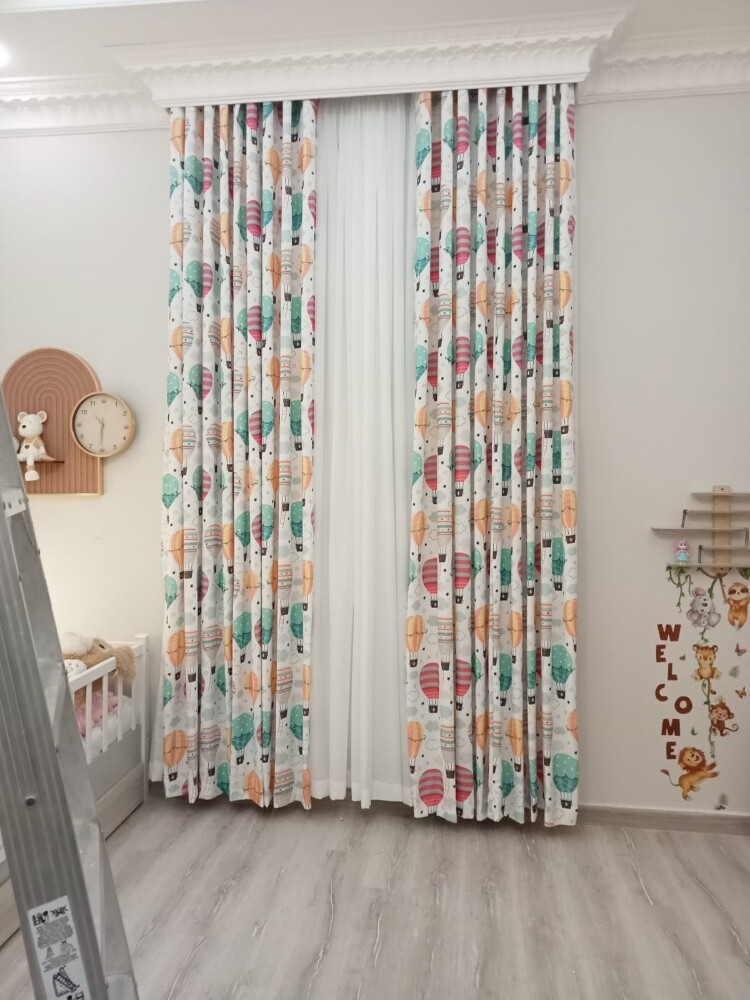 making new windows curtains - 2
