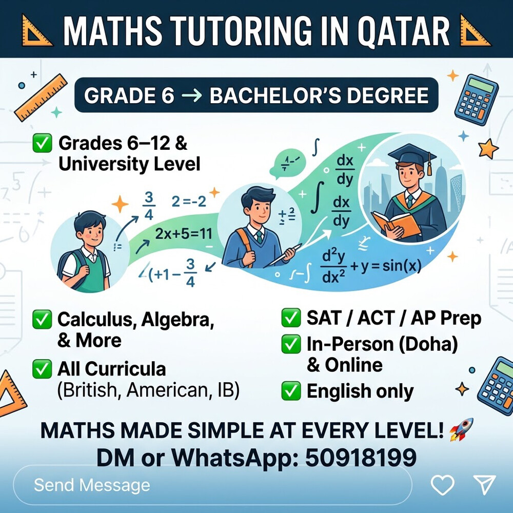Maths Tutoring in Qatar - 1