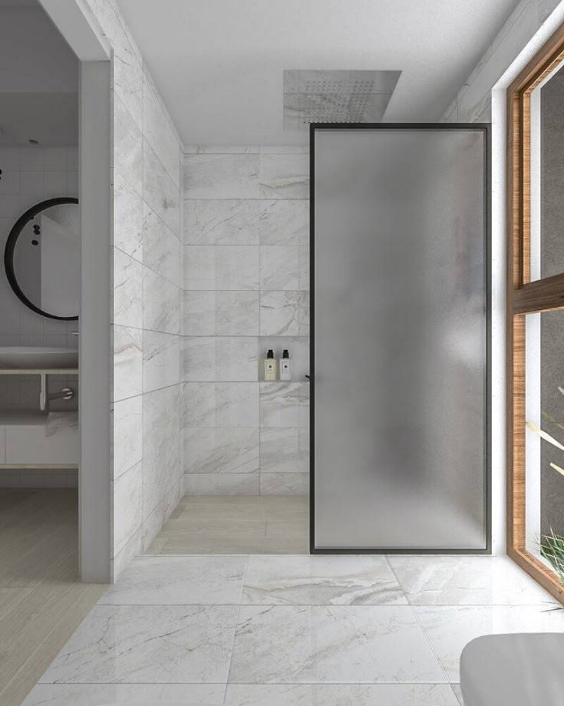 Glass partition for bathroom shower - 8