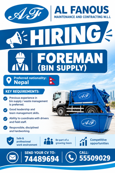 NEPALI FOREMAN REQUIRED - 1