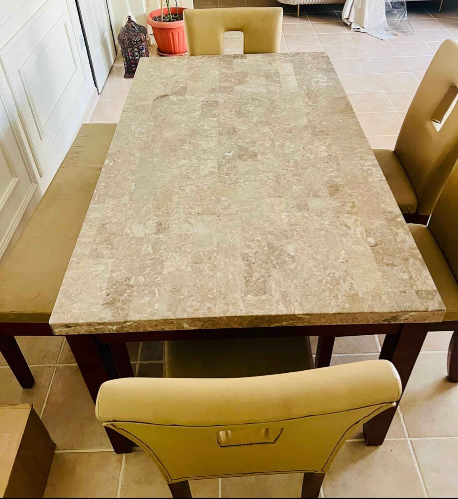 Dining Table(Granite) with 4 chairs - 1