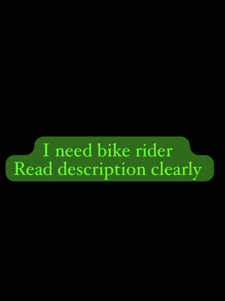 I need bike rider tread description - 1