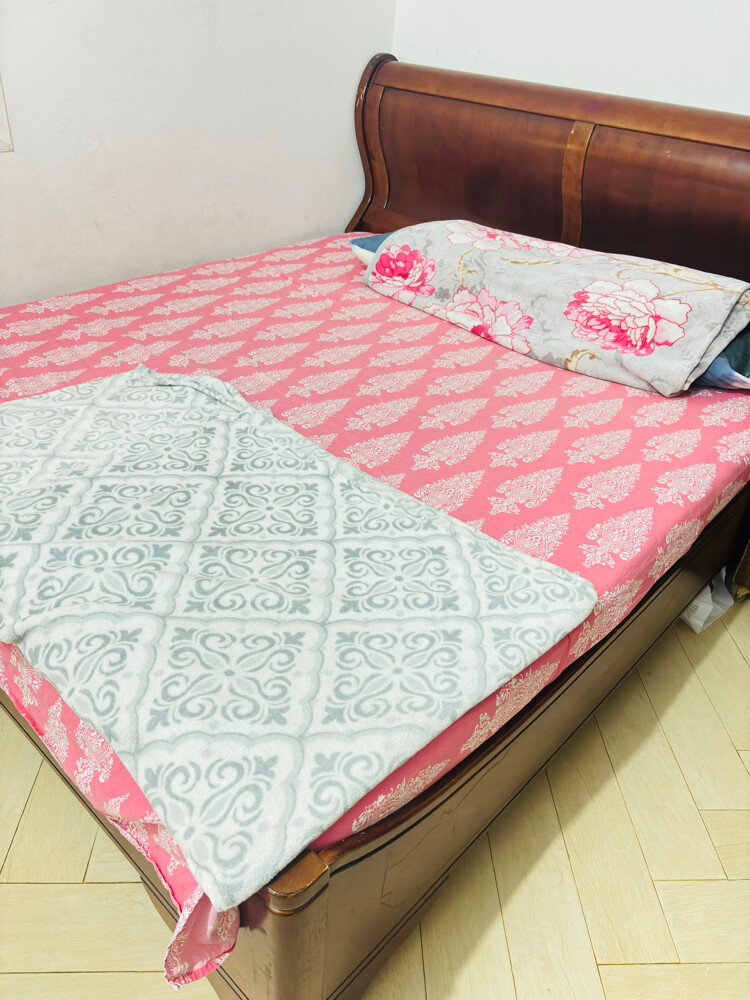 king size bed and mattress  - 1